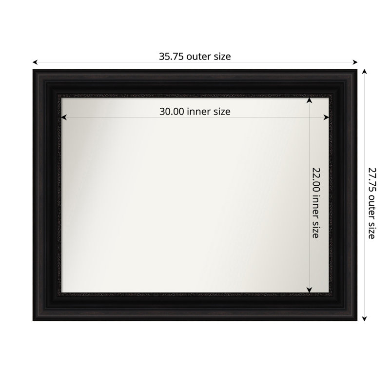Miroir mural Senaiya, Rectangle, 27,75 po x 35,75 po