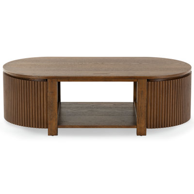 Christy Reeded Oval Coffee Table