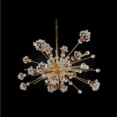 Constellation 30 LT 18k Gold/Clear Chandelier Allegri