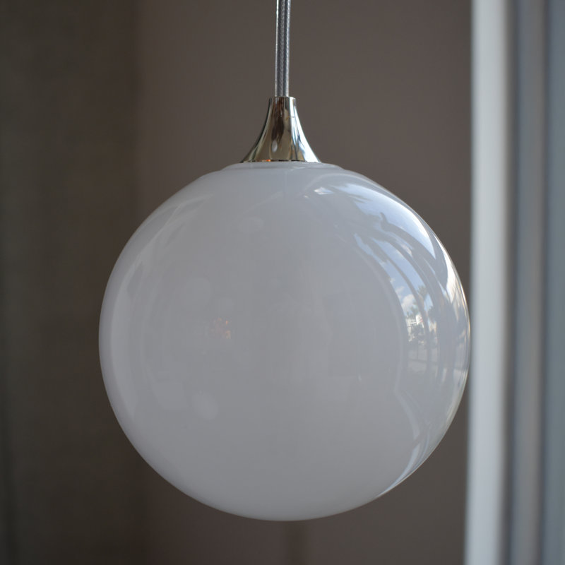 Perla 1 - Light Pendant, Milk White, Chrome