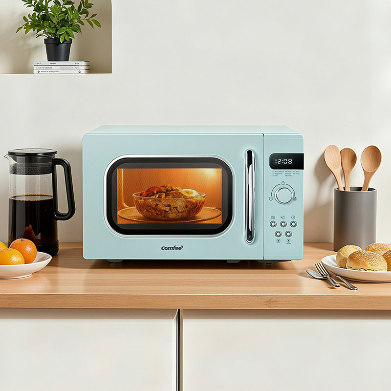 Comfee 35.7cm 20L L 800W - Watt Countertop Microwave, Mint Green