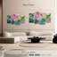 Ensemble de 4 pivoines abstraites sur toile-92828289