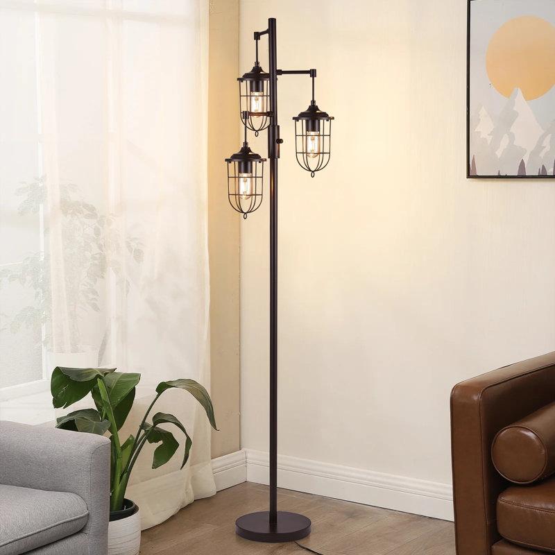 64.75” Industrial Tree Floor Lamp