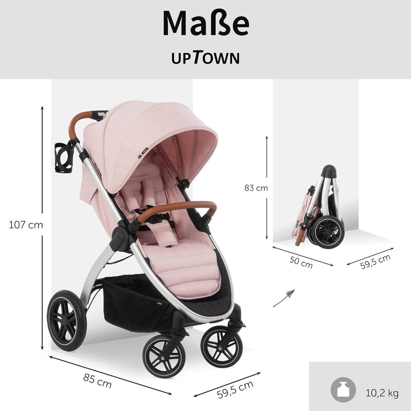 Hauck 4 roues, Rose