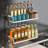 2 Packs Hanging Storage Baskets Organizer Wall Mount, Metal Wire Storage Bin Rack-110852876