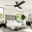 Ventilateur de plafond de ferme moderne de 56 po avec mémoire et minuterie réversible à courant continu à intensité variable Homedream 56 po-1817683699