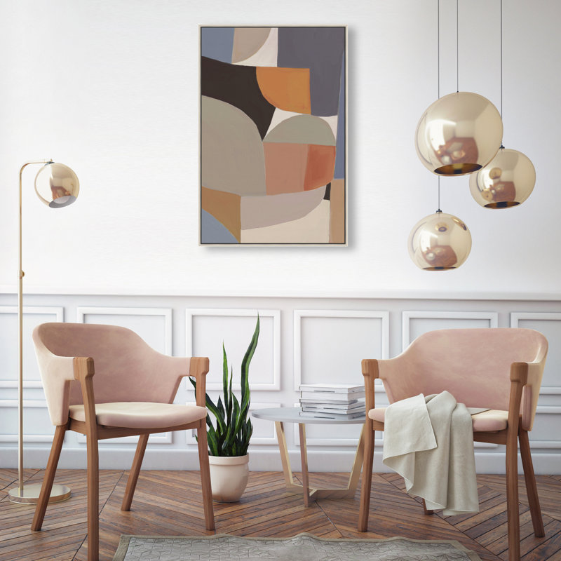 Muted Truth Canvas Abstract Print by Oliver Gal, Black Frame, 10 x 15, 16"H x 11"W, Silver Floater Frame