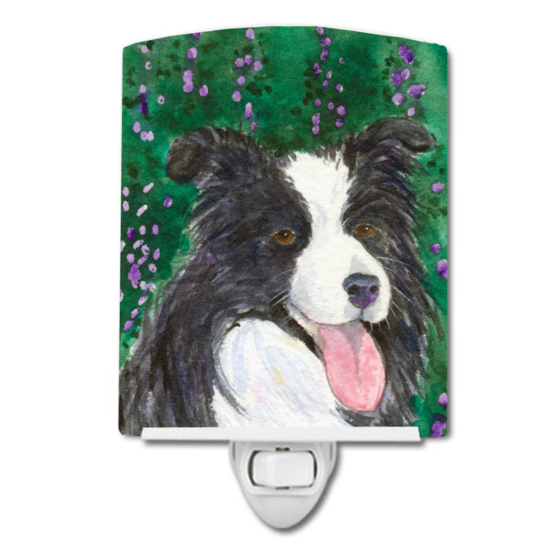 Border Collie Ceramic Night Light