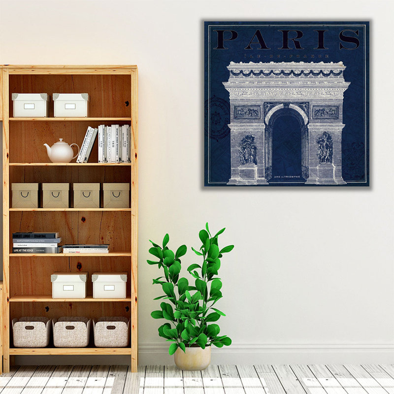«Blueprint Arc de Triomphe», reproduction d'art sur toile, H 12 po x l 12 po