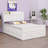 Wooden Bed With Storage Headboard With Outlets, Trundle Bed With Three Storage Drawers-1719937245