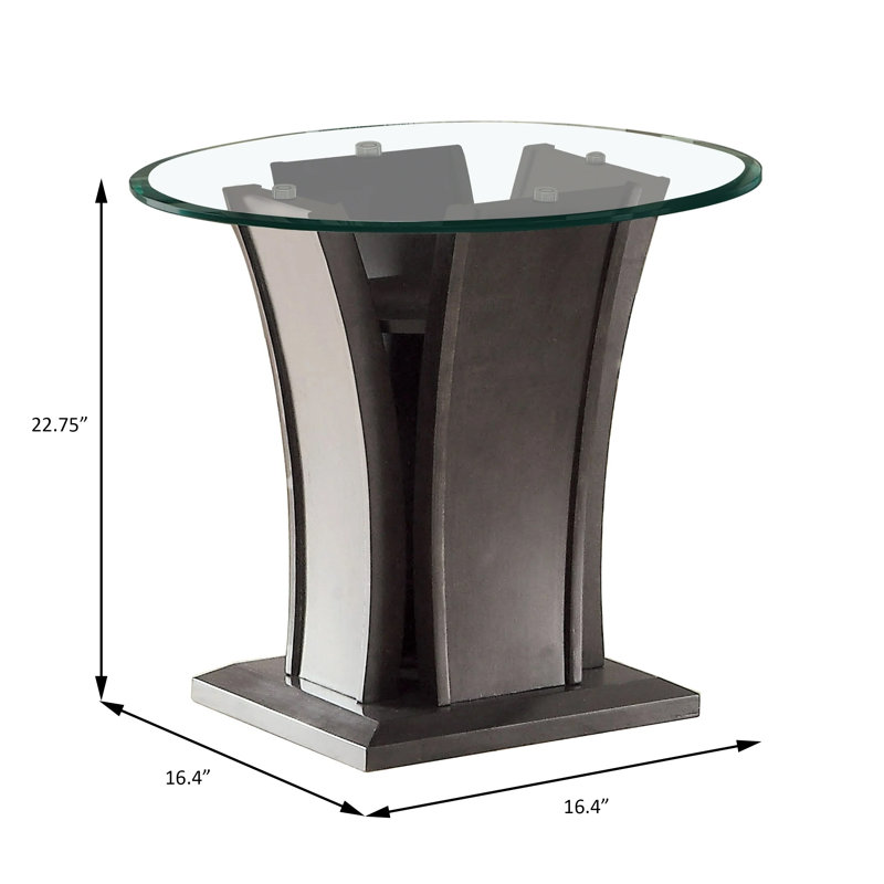 Table de bout contemporaine Manhattan - Cerisier brun