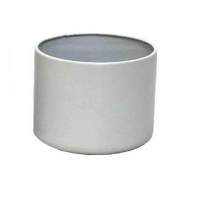 Pot à fleurs en métal blanc