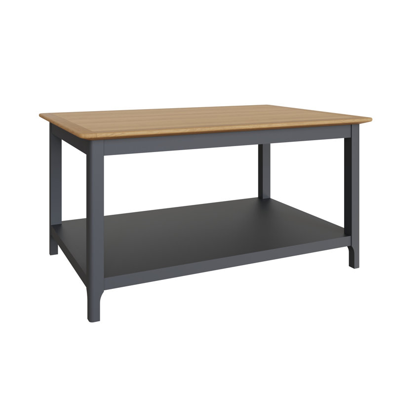 Daris Coffee Table With Storage Shelf., Blue