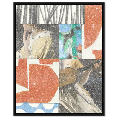 Toile abstraite Music Muse avec reflets de poussière de diamant par Oliver Gal