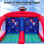 Jeux de carnaval gonflables avec 4 balles - Jeu de cible de soccer, jeu de lancer interactif avec souffleur intégré, installation rapide pour les fêtes intérieures/extérieures et divertissement sur la pelouse-125944120