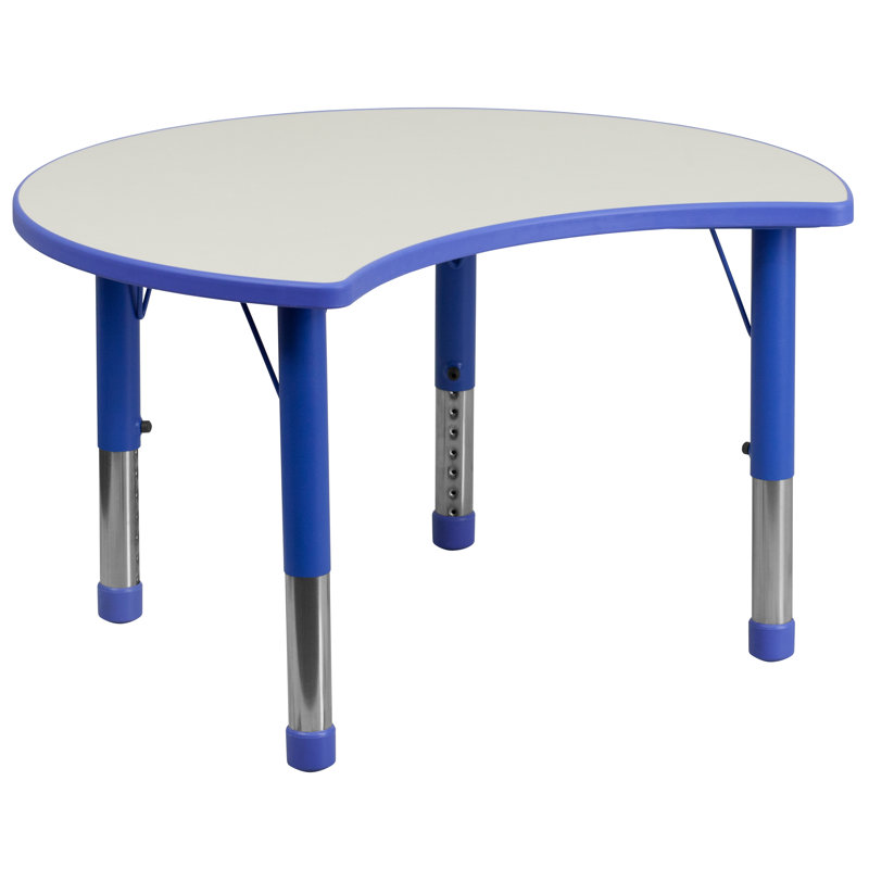 Sièges de table ajustables en plastique Goddard l 25,125 po x L 35,5 po 4, Bleu