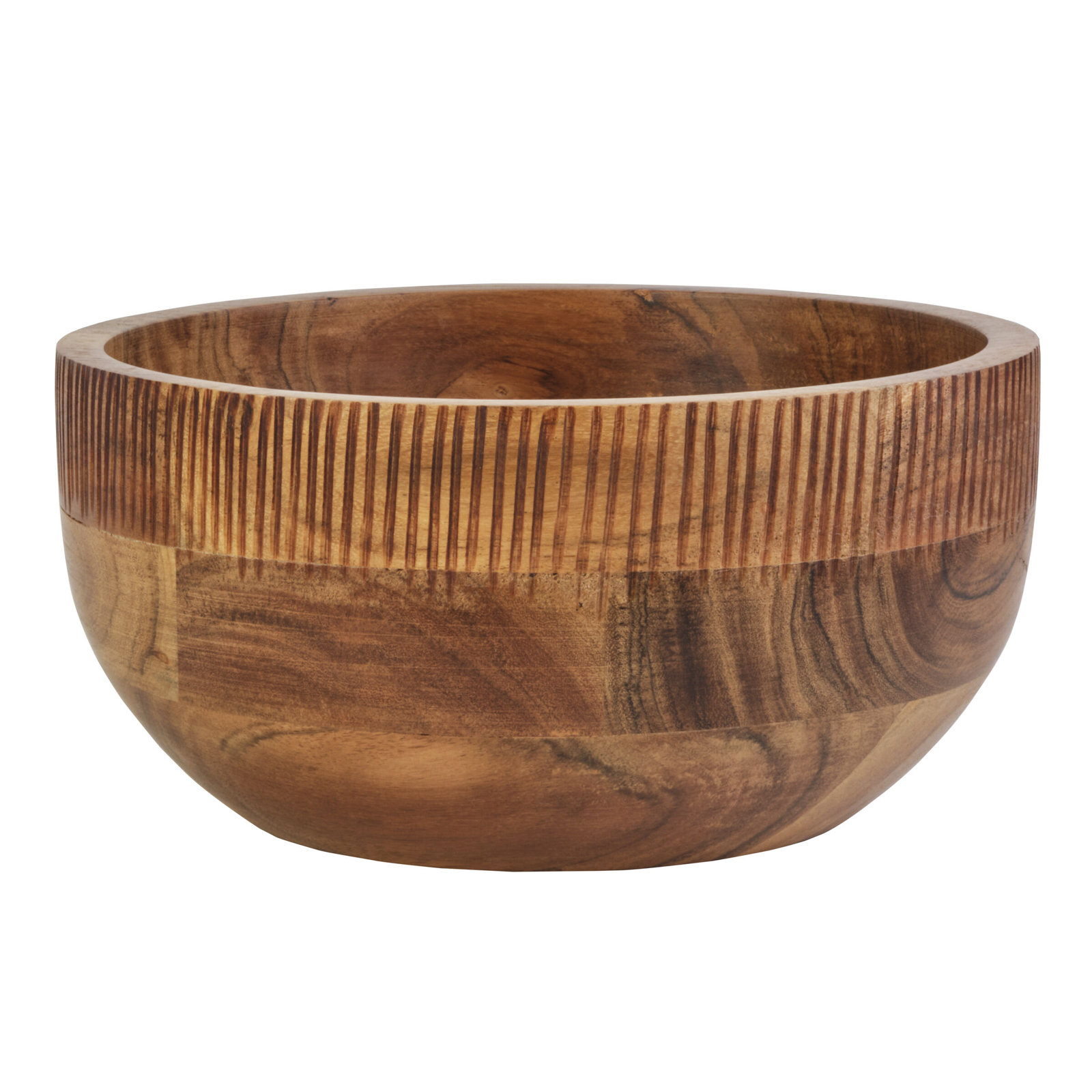 Fitz and Floyd Natural Wood Large Serve Bowl - Thumbnail 2