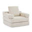 37" Foldable Woven Linen Accent Sofa Chair With Detachable Armrest-110811185
