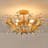 4 - Light 23.6" Dimmable Crystal Semi Flush Mount