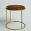Tabouret de coiffeuse en laiton Bowe