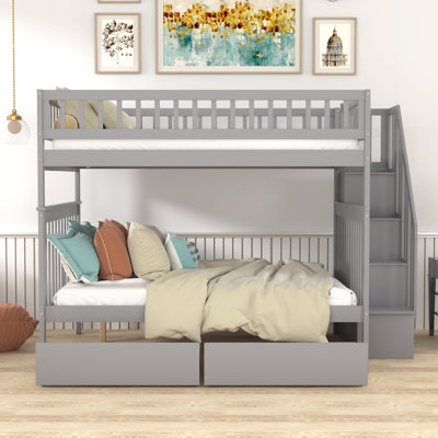Estefano Kids Full Over Full Bunk Bed with Drawers