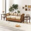 24 Inch 2-Tier Square Glass Coffee Table Centre Table with Storage Shelf