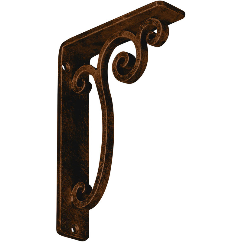 Support en fer forgé Avery, Bronze vieilli, H 8 po x l 1,5 po x P 5,5 po