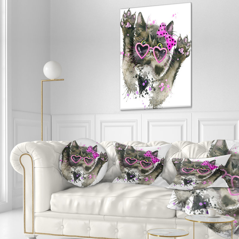 Coussin lombaire à chat amusant animaux