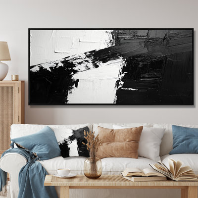 Monochromatique dérive des ombres dans le noir III - art mural transitionnel moderne abstrait