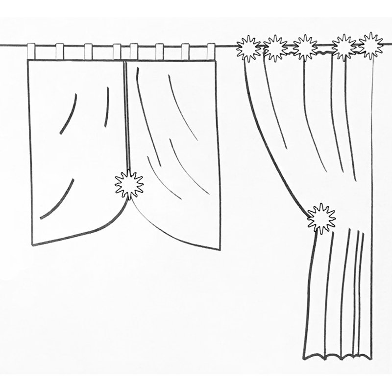 White Metal Poppy Flower Curtain Tiebacks Set of 2