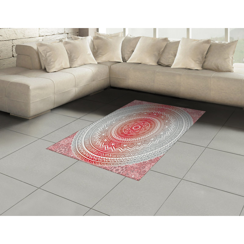 Ethnic High Density Long Fiber Poly Threads Decorative Area Rug Carpet, Rectangle 2'7" x 5'