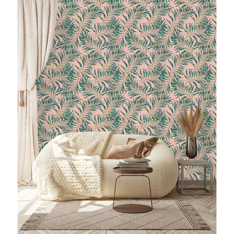 Kinverli Peel & Stick Floral Wallpaper, 2.08' W x 10.42' L