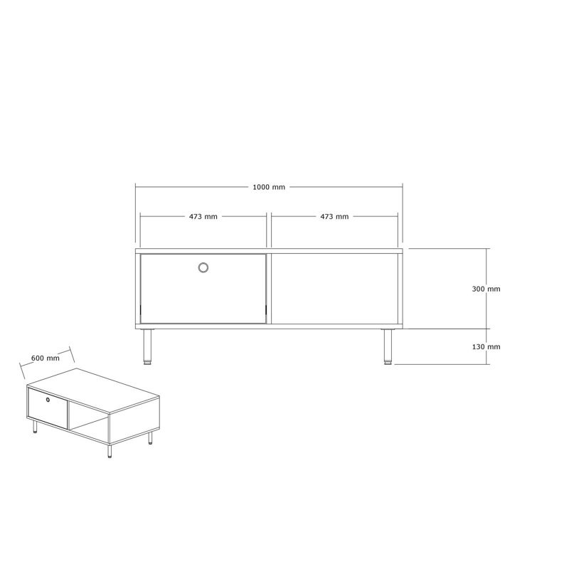 Glorias Coffee Table, Anthracite
