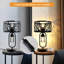 Lampe de table industrielle en métal à 2 lumières 19 po