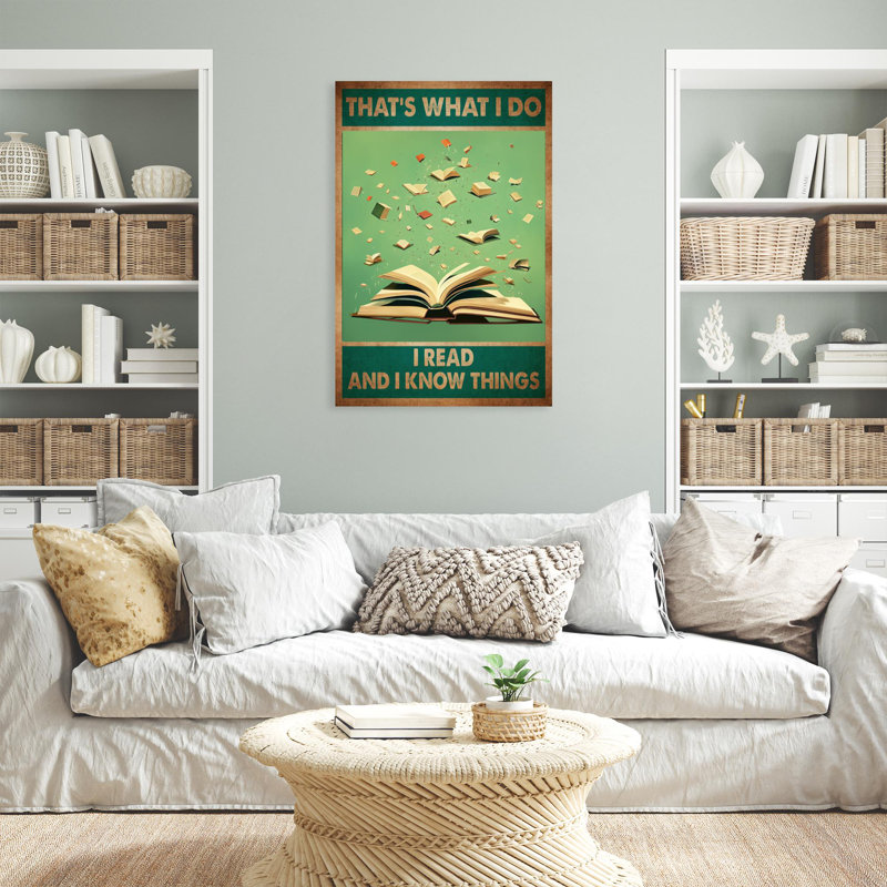 " Books I Read ", 14" H x 11" W x 1.25" D