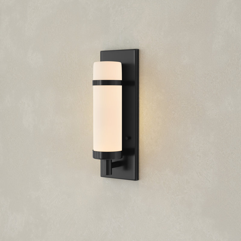 Plafonnier encastré à intensité variable 1 lumière Asencion, H 13,5 po x l 4,5 po x P 4 po, Noir