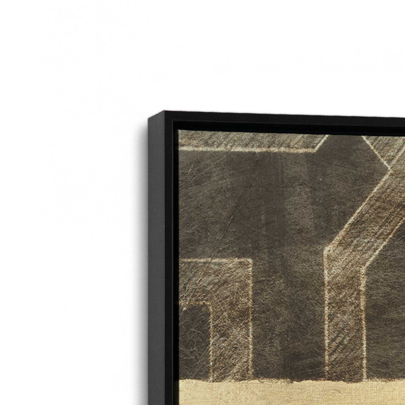 Trellis Pattern III by Ethan Harper Art Print, 16"H x 12" W, Floater Framed Print without Mat Canvas, Black