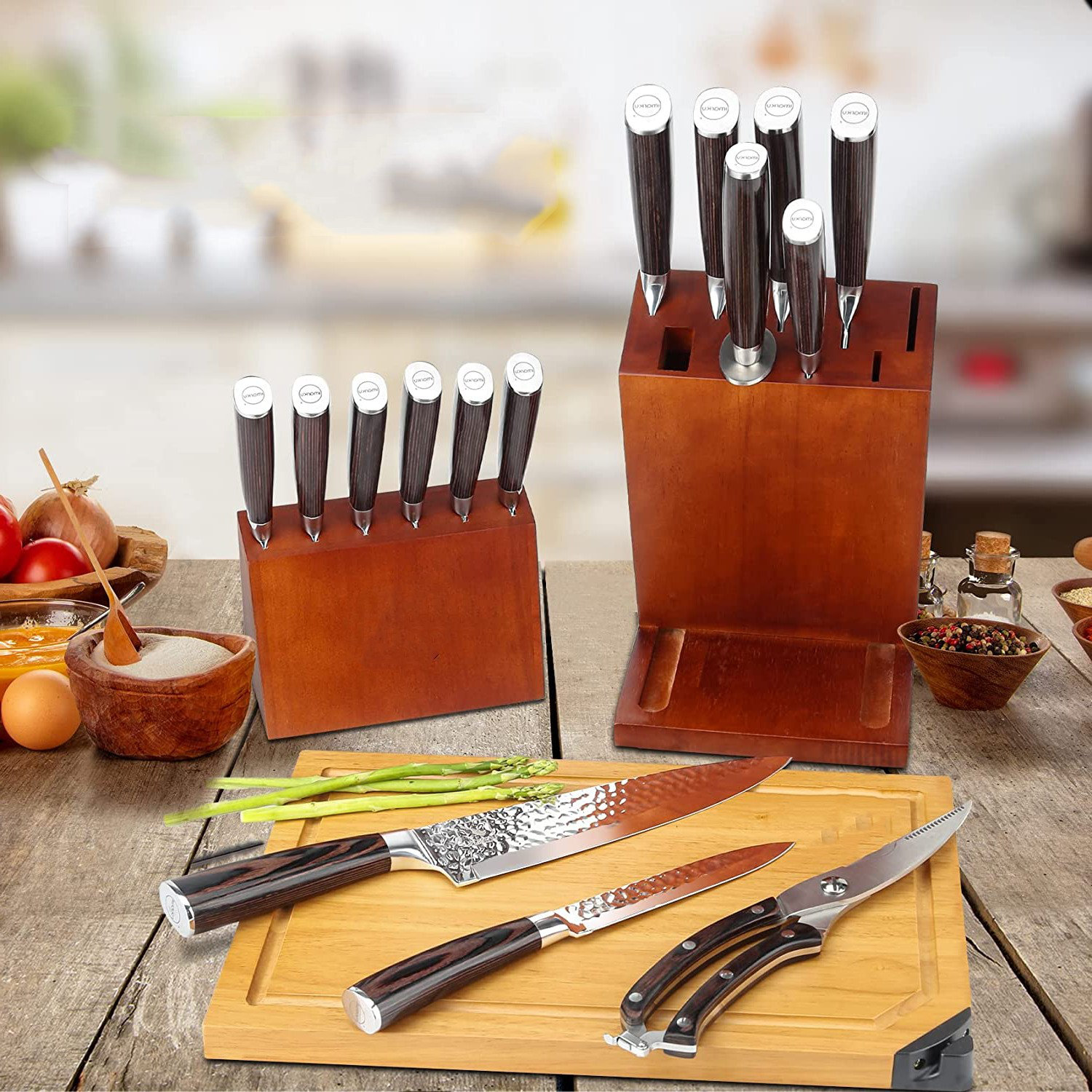 Deco Chef Kitchen Knife Set 16 Pieces with Wood Handles - Deco Gear