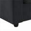 Canapés modulaires | Canapé moderne en L à assise en L avec repose-pieds mobile de 101 po à 4 places pour bureau | Polyester | Noir