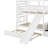Twin Over Twin House Bunk Bed With Slide, Trundle And Storage Staircase, Roof And Window Design-960442481
