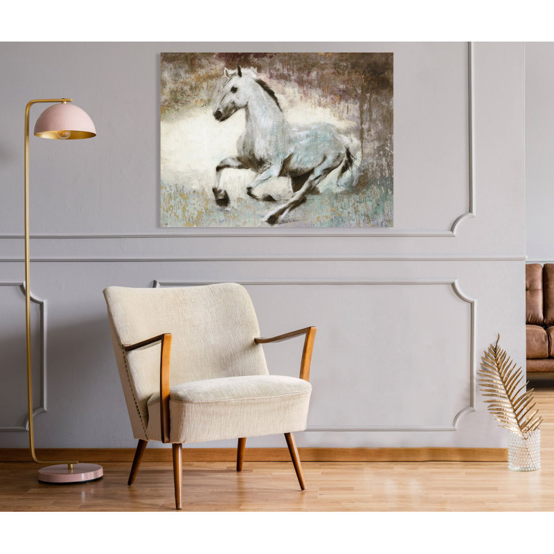 White Star by Dario Moschetta - Wrapped Canvas Painting, 60cm H x 80cm W x 4cm D