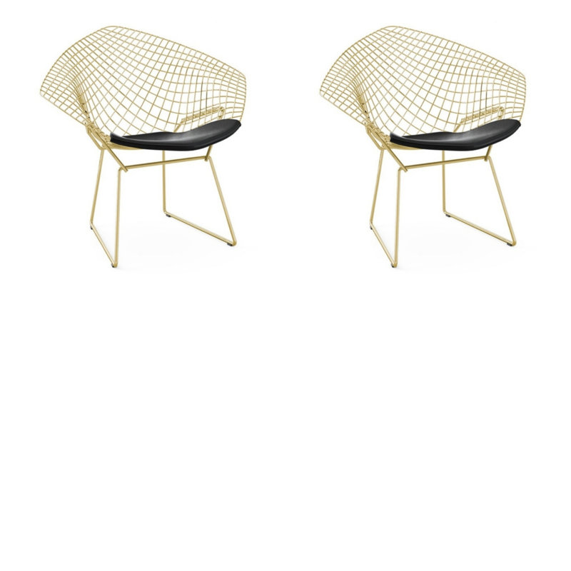 Fauteuil Diamond, Doré