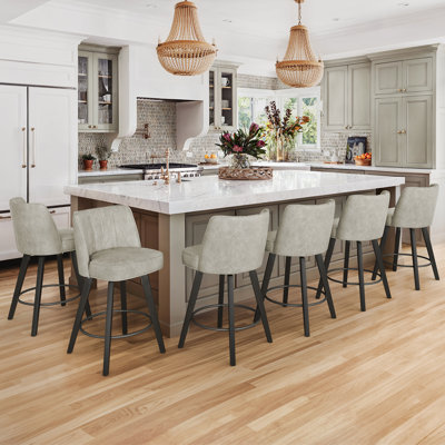 Malling 26" H Upholstered Swivel Stool