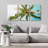 Beach Palm Trees Paradise - 3 Piece Wrapped Canvas Print-55474280