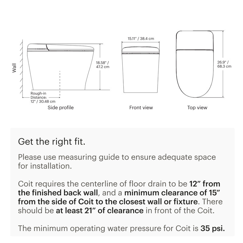 Coit Integrated Smart Bidet Toilet