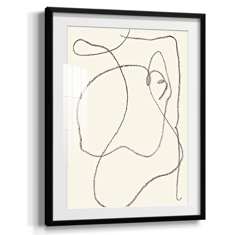«Ethereal Umber I», peinture encadrée sur papier, Noir