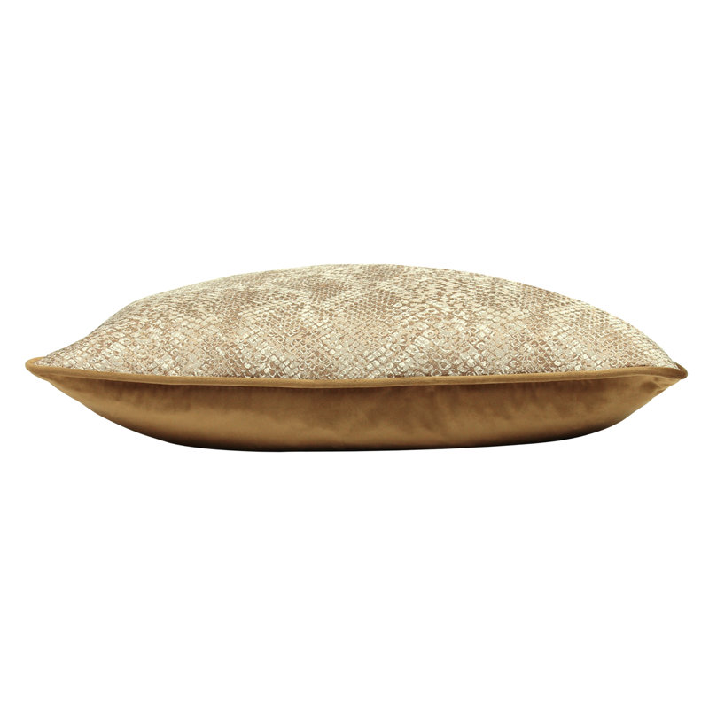 Viper Animal Print Square Cushion, Rust, Polyester/Polyfill