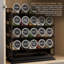 Étagère à épices escamotable avec 20 pots, organisateur d'armoire coulissant robuste, 801 étiquettes et marqueur à craie-1504414522