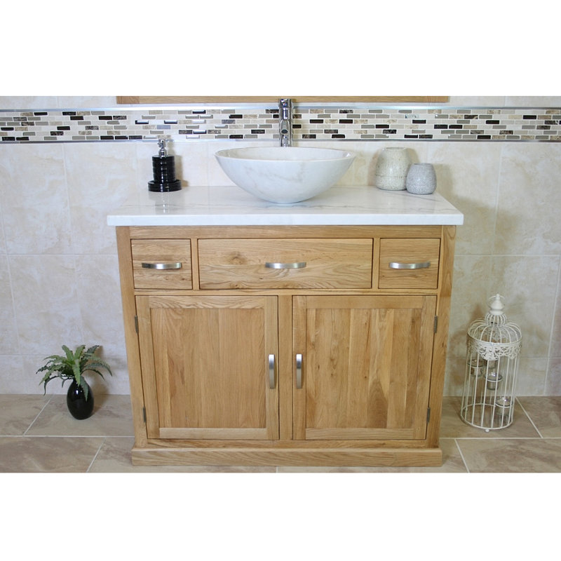 Judah 1000mm Single Bathroom Vanity with Vessel St1 Basin, White