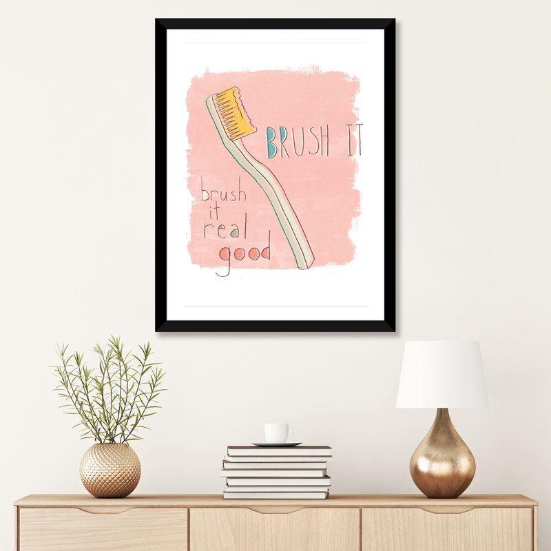 " Potty Pun III ", Black Frame, White, 32'' H x 24'' W x 1'' D